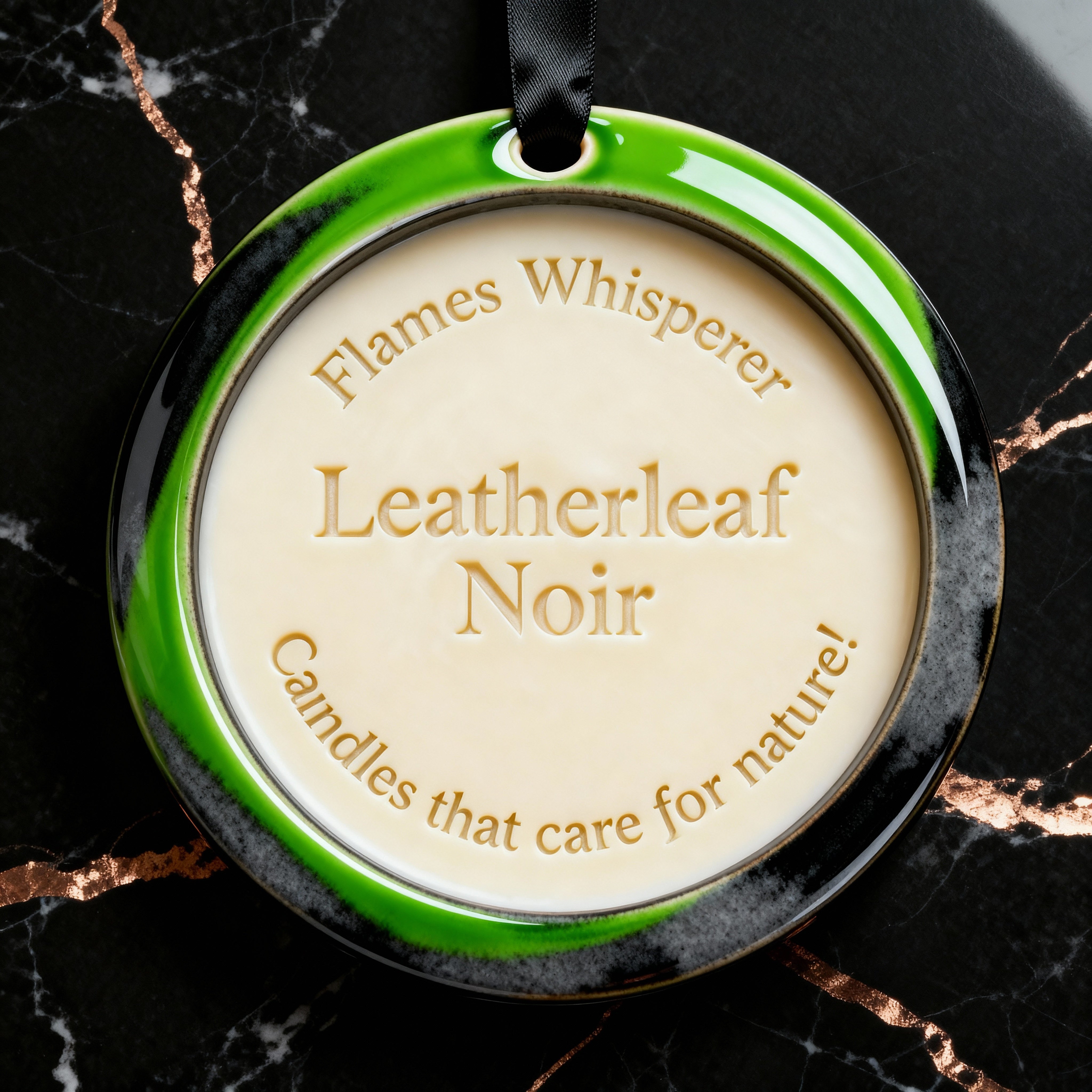 Leatherleaf Noir - Cire parfumée pour dressing Flames Whisperer